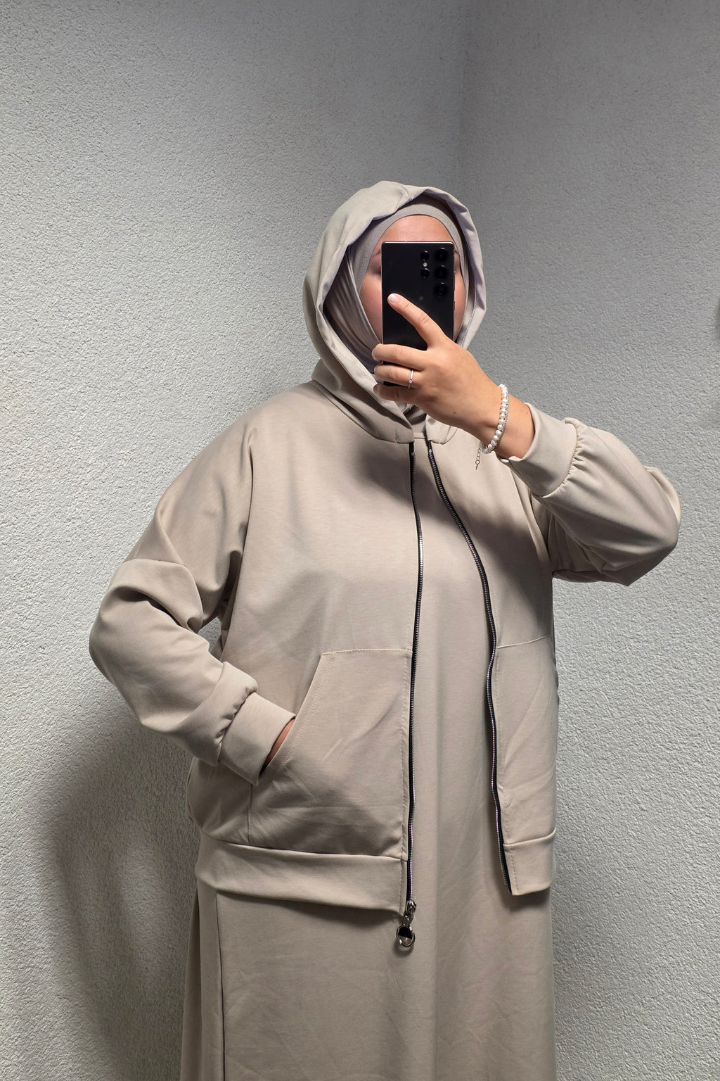Maxikleid mit Hoodie