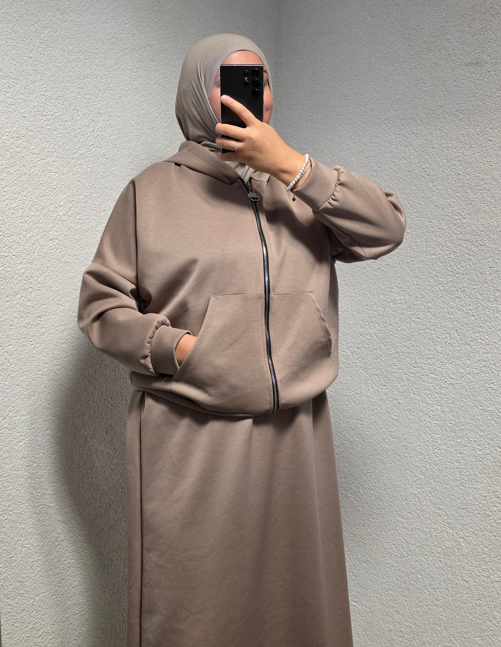 Maxikleid mit Hoodie
