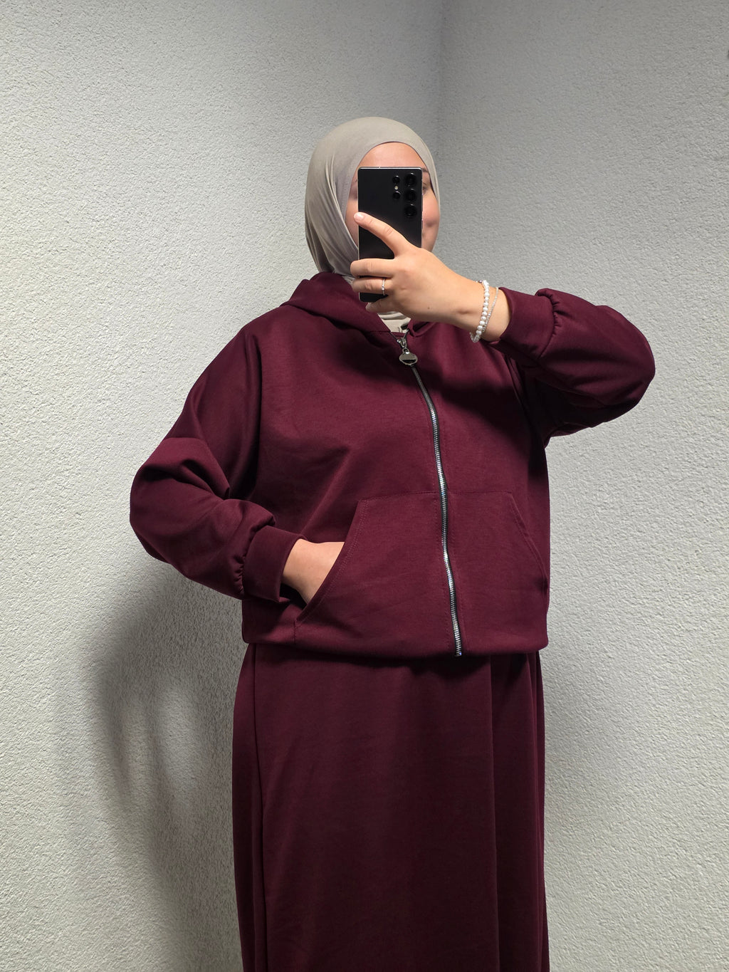 Maxikleid mit Hoodie