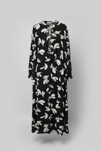 Ghost Mannequin Schwarzes Kleid Vorderansicht
