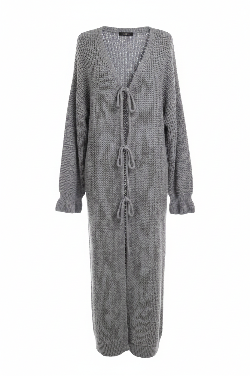 Ghost-Mannequin Strickkleid in Grau