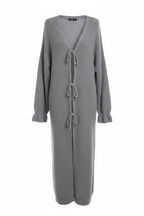 Ghost-Mannequin Strickkleid in Grau