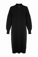 Ghost-Mannequin Strickkleid in Schwarz