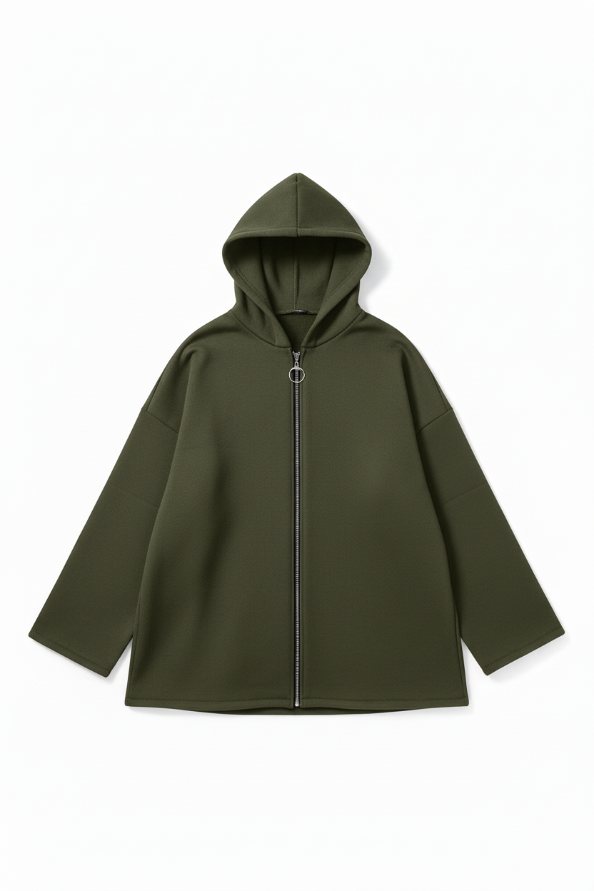 Olivgrüne Hoodie