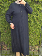 Viskose Maxikleid mit Bindeschnur