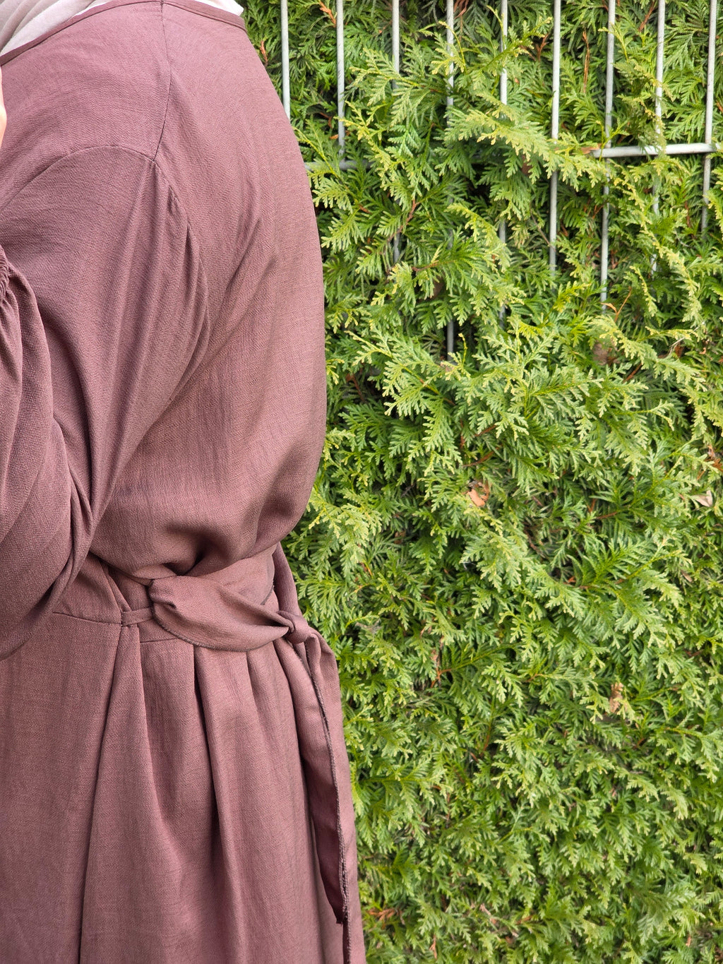 Viskose Maxikleid mit Bindeschnur