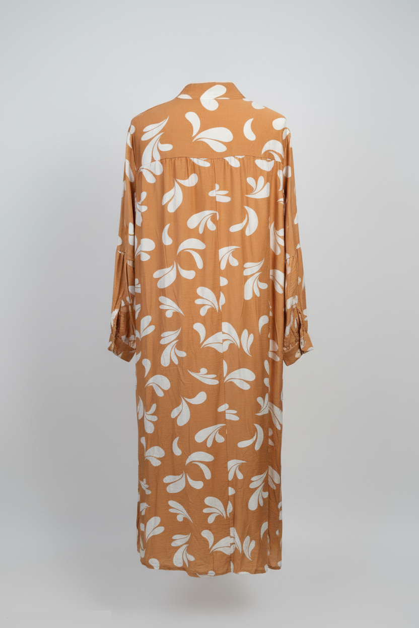 Cotton Kleid mit Musterdetails