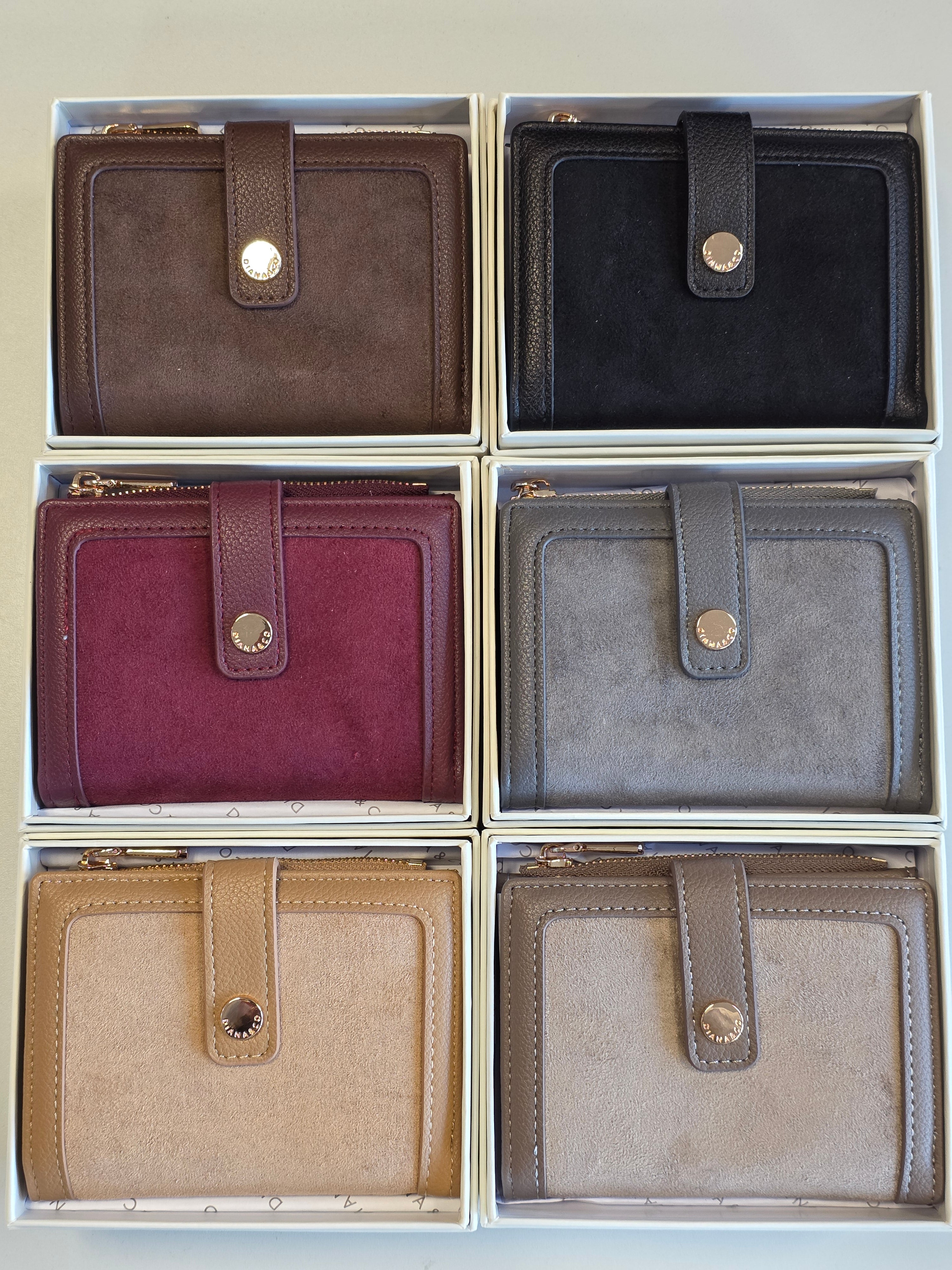 Samt Portemonnaies mit Knopf