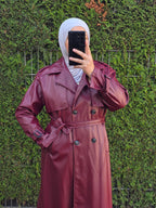 Trenchcoat aus Kunstleder