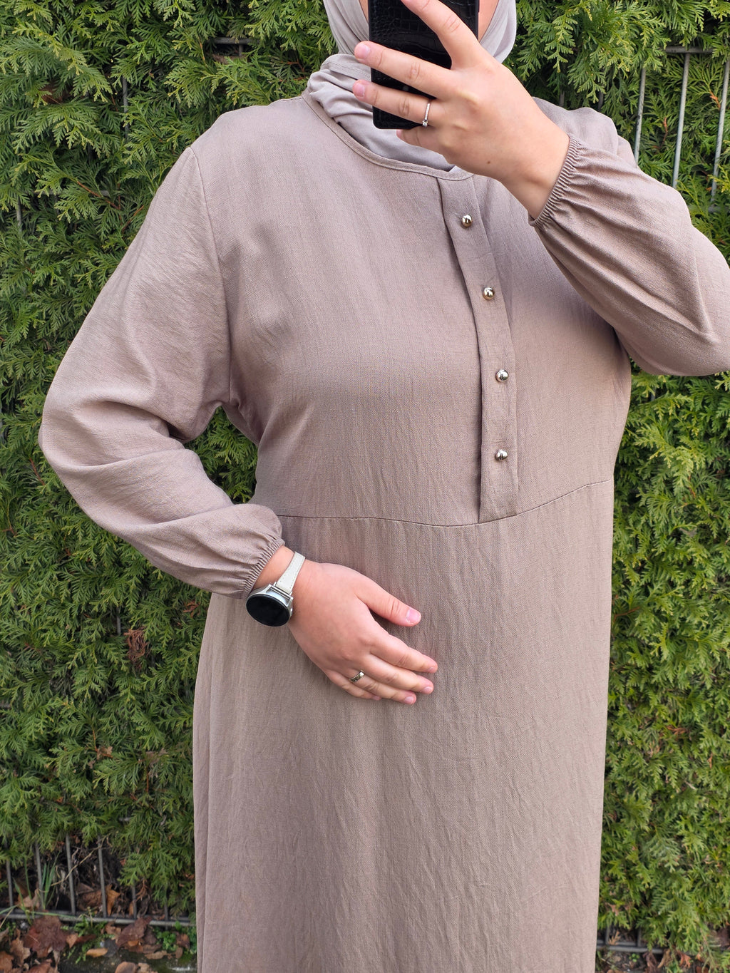 Viskose Maxikleid mit Bindeschnur