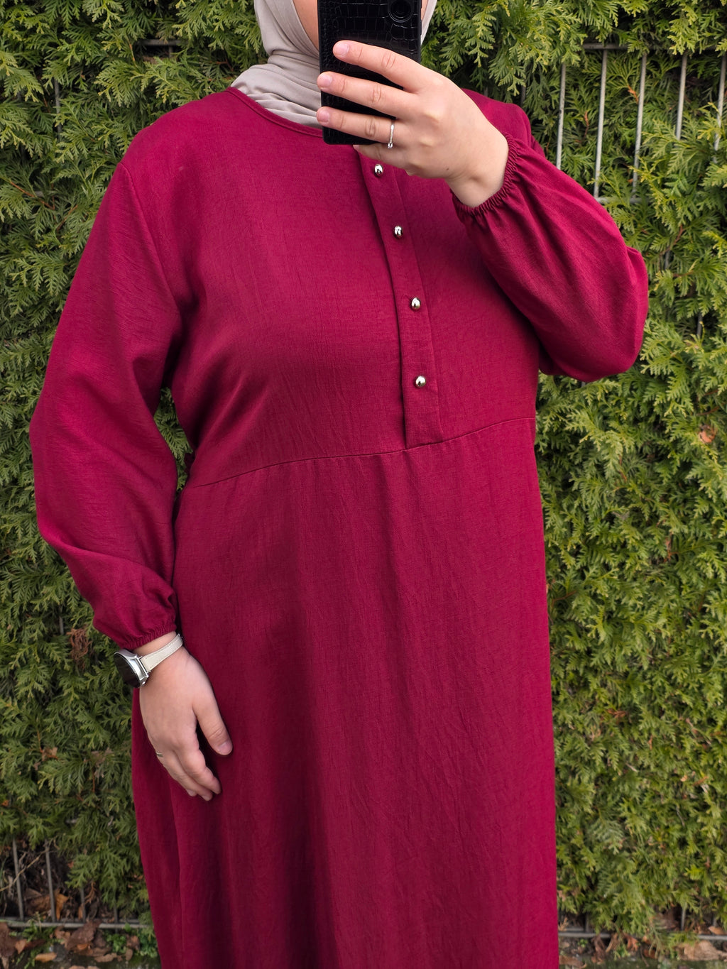 Viskose Maxikleid mit Bindeschnur