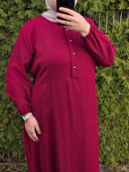Viskose Maxikleid mit Bindeschnur