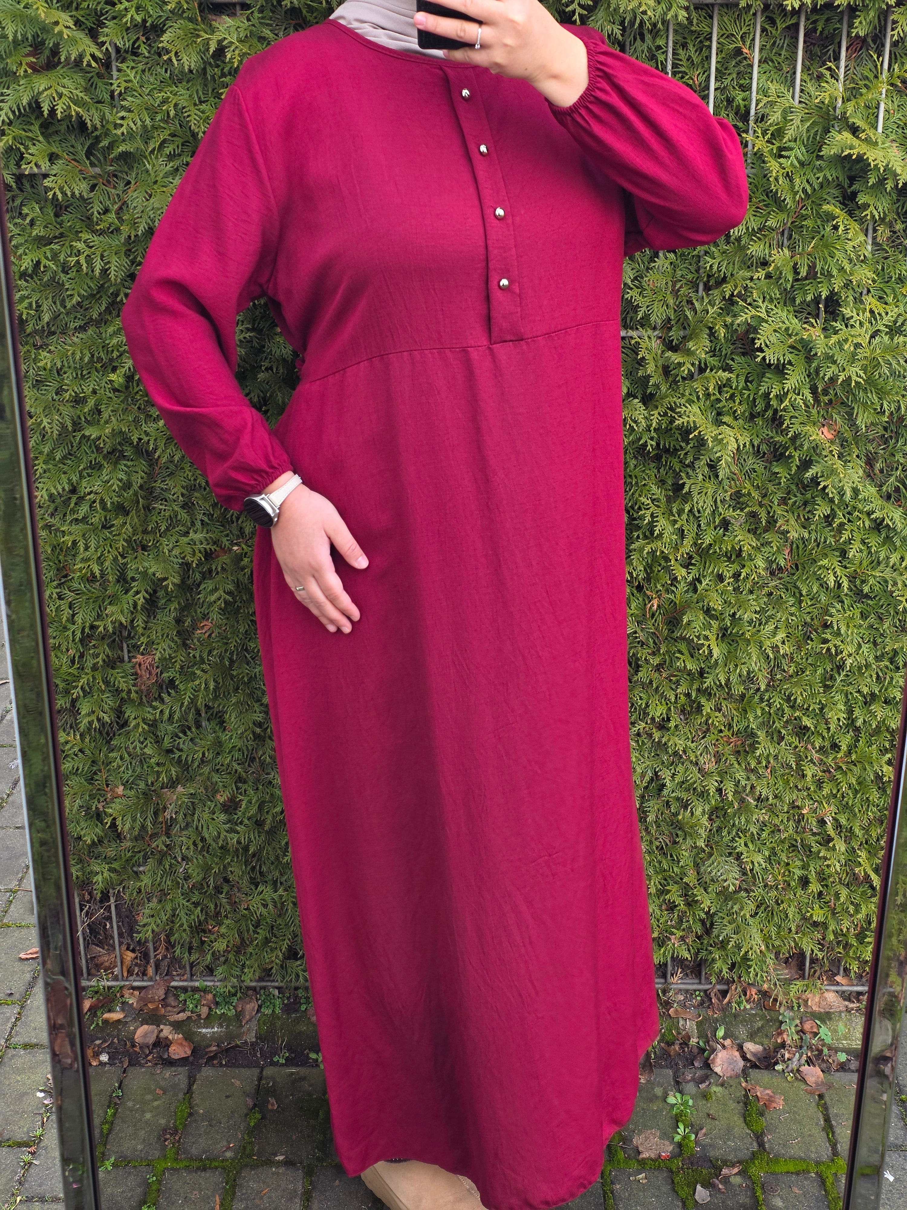 Viskose Maxikleid mit Bindeschnur