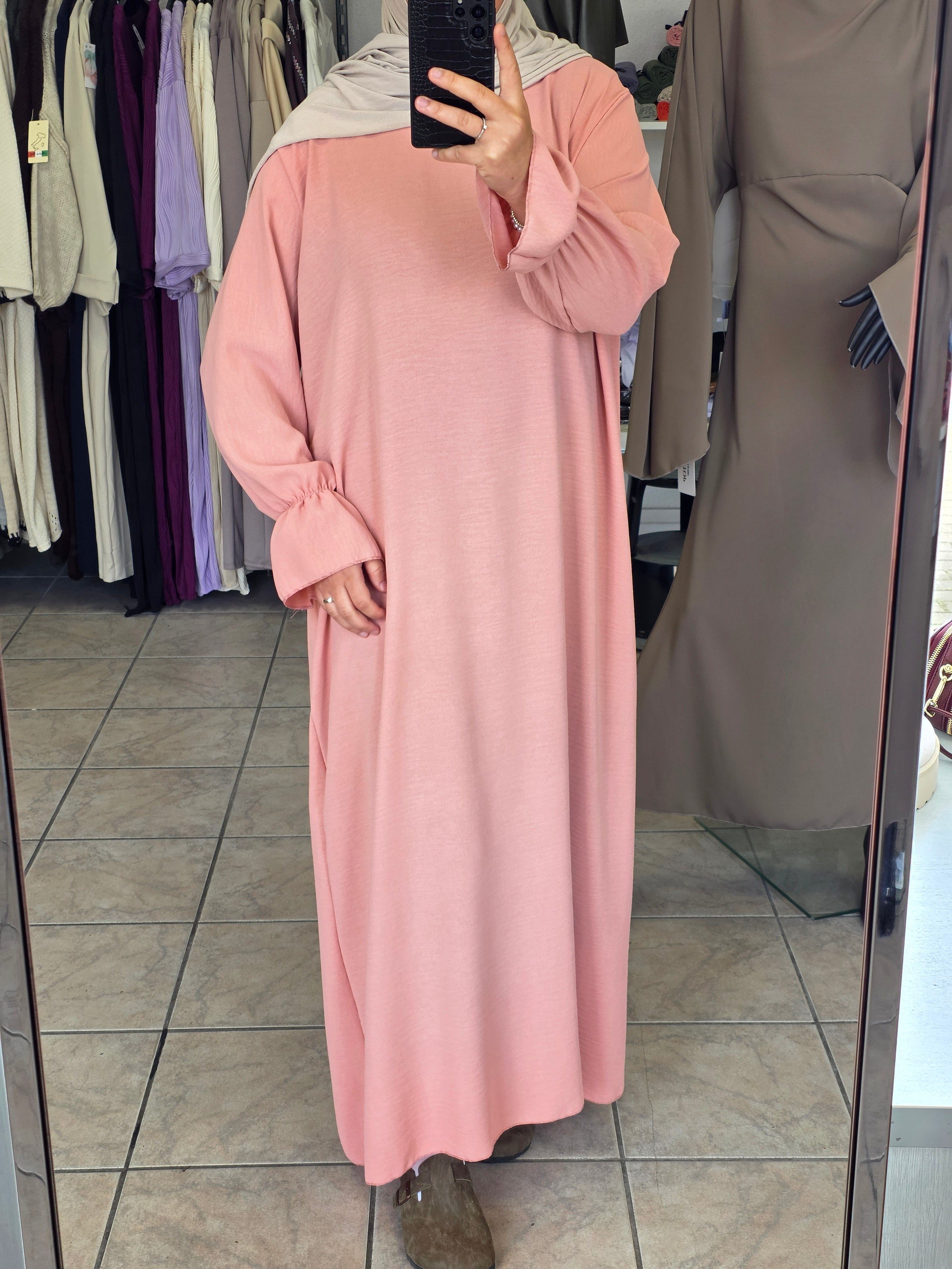 Haya Abaya mit gerafften Ärmeln
