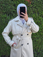 Trenchcoat aus Kunstleder