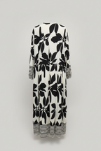 Baumwollkleid mit schwarzem Muster