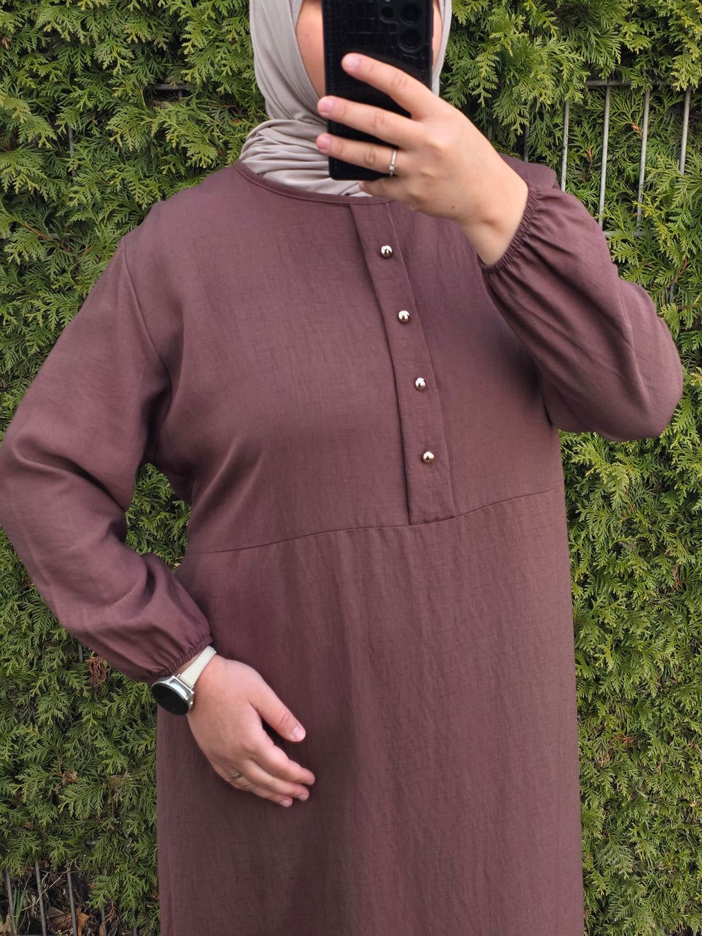 Viskose Maxikleid mit Bindeschnur