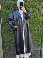 Trenchcoat aus Kunstleder