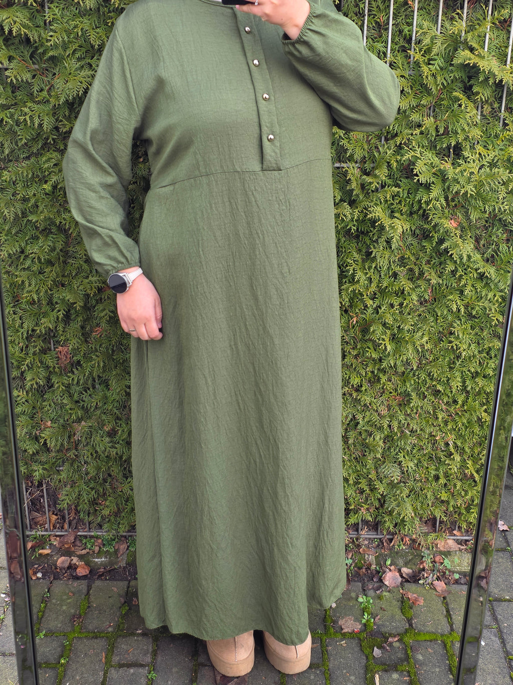 Viskose Maxikleid mit Bindeschnur