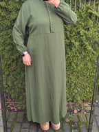 Viskose Maxikleid mit Bindeschnur