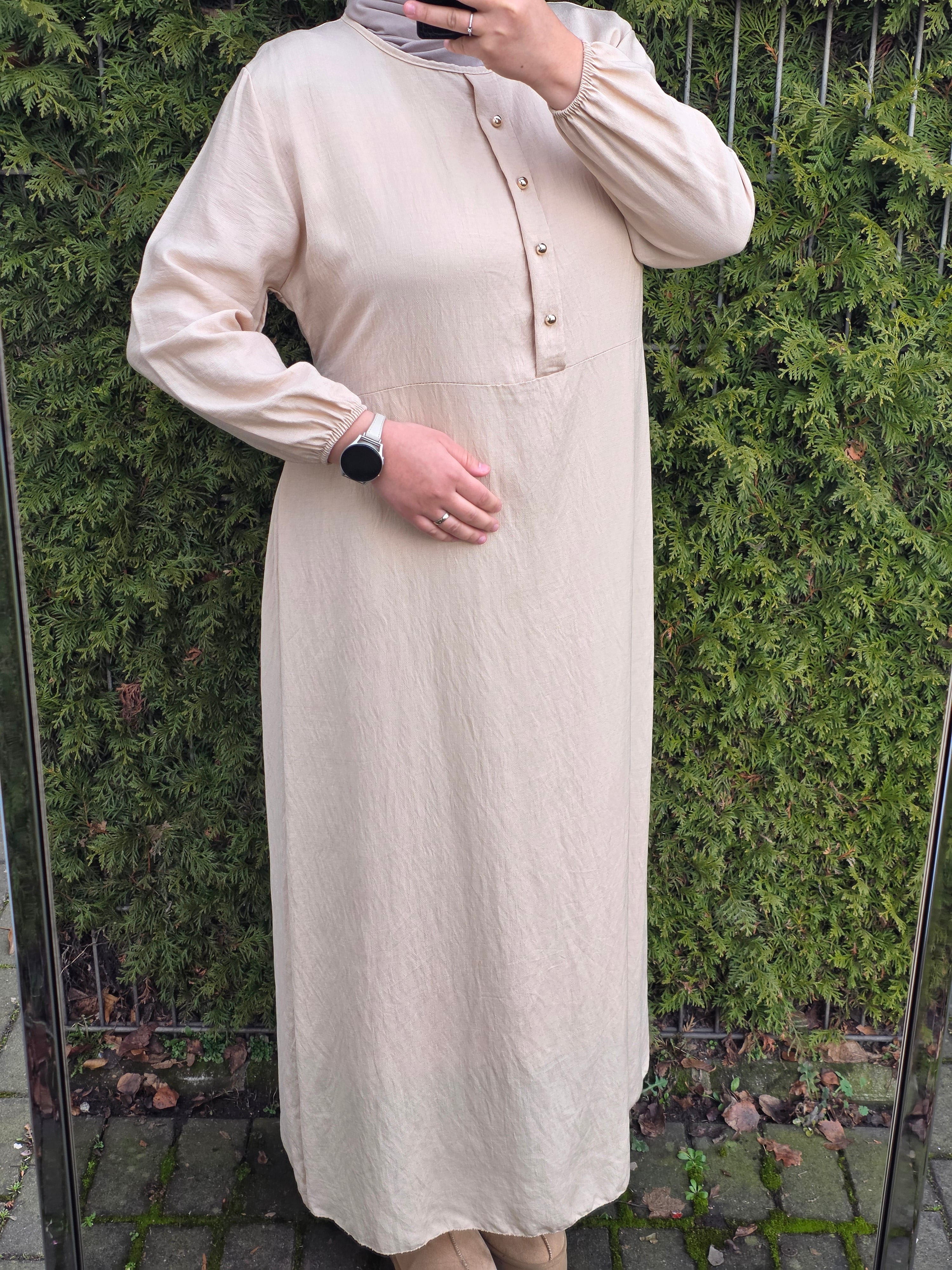 Viskose Maxikleid mit Bindeschnur