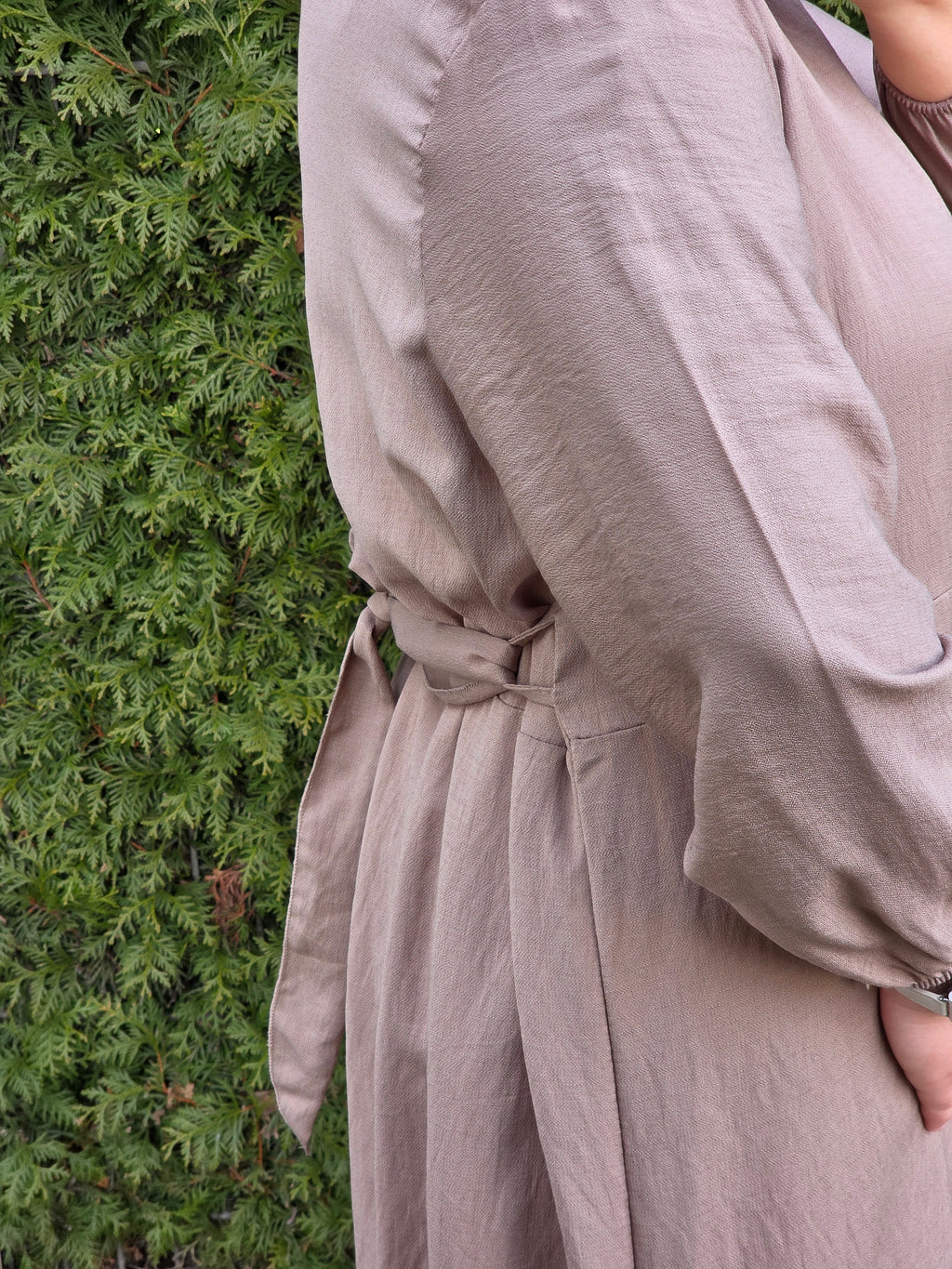 Viskose Maxikleid mit Bindeschnur